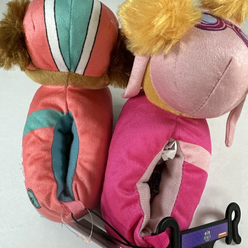 Nickelodeon Paw‎ Patrol Slippers Liberty & Skye Plush 3D Girl Size 7-8 New